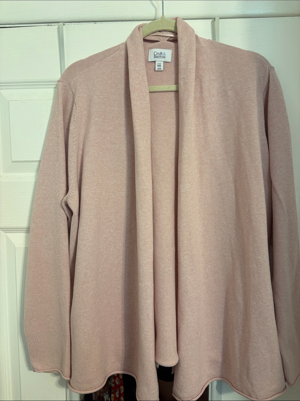 croft & barrow Blush Pink Open-Front Women's Cardigan XL petite